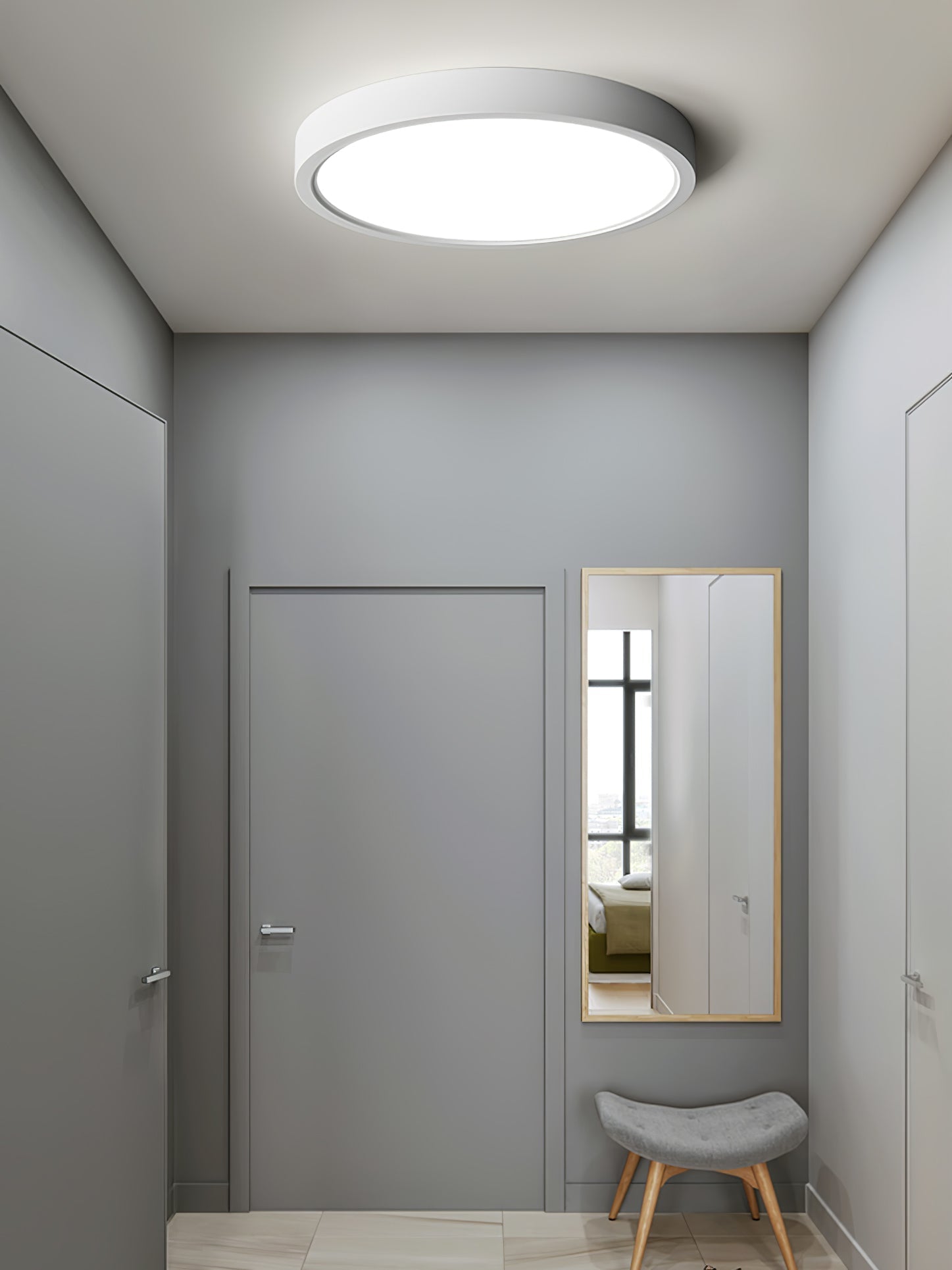 Modern Ultra Slim Round LED Ceiling Light Flush Mount Minimalist Acrylic Fixture