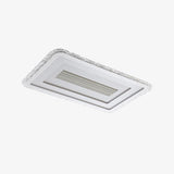 Large 38.6 Inch Modern Rectangular LED Ceiling Lamp Ultrathin Flush Mount Lighting White
