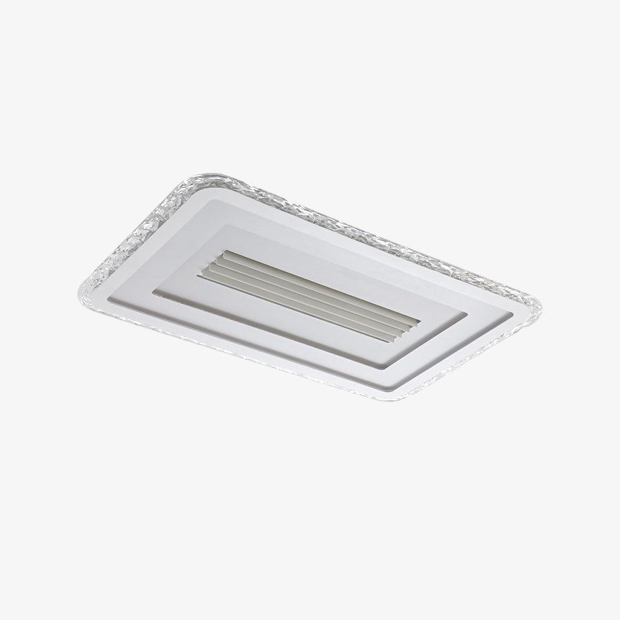 Large 38.6 Inch Modern Rectangular LED Ceiling Lamp Ultrathin Flush Mount Lighting White