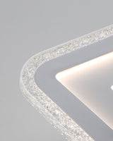 Large 38.6 Inch Modern Rectangular LED Ceiling Lamp Ultrathin Flush Mount Lighting White