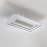 Large 38.6 Inch Modern Rectangular LED Ceiling Lamp Ultrathin Flush Mount Lighting White