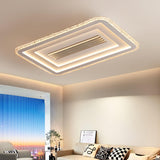 Large 38.6 Inch Modern Rectangular LED Ceiling Lamp Ultrathin Flush Mount Lighting White
