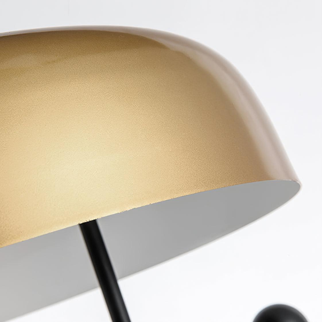 Modern Adam Table Lamp with Black Marble Base and Gold Metal Shade for Bedroom and Office