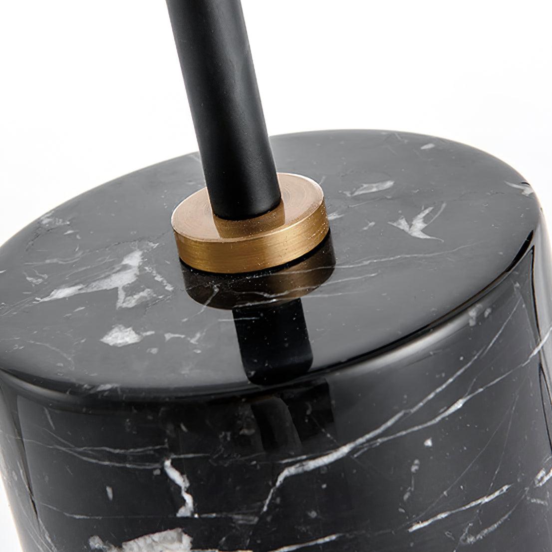 Modern Adam Table Lamp with Black Marble Base and Gold Metal Shade for Bedroom and Office