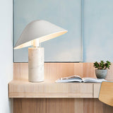 Adelaide Modern Marble Table Lamp with Metal Shade for Contemporary Bedside Lighting
