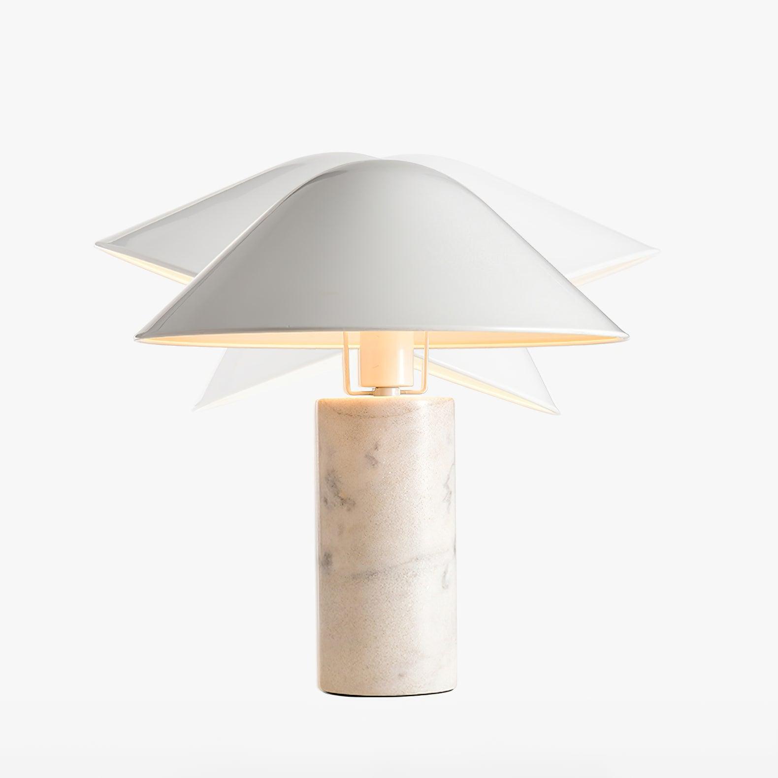 Adelaide Modern Marble Table Lamp with Metal Shade for Contemporary Bedside Lighting