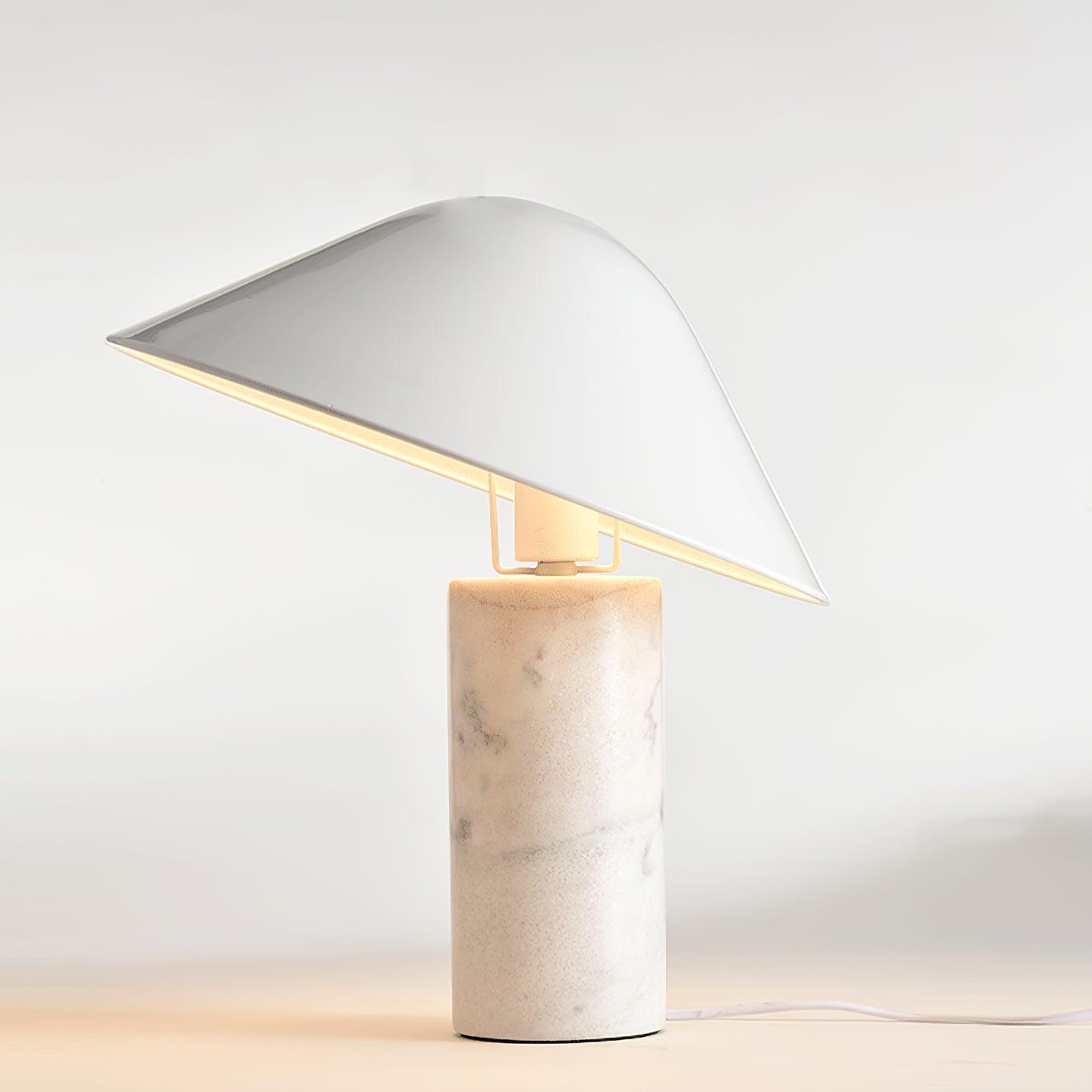 Adelaide Modern Marble Table Lamp with Metal Shade for Contemporary Bedside Lighting