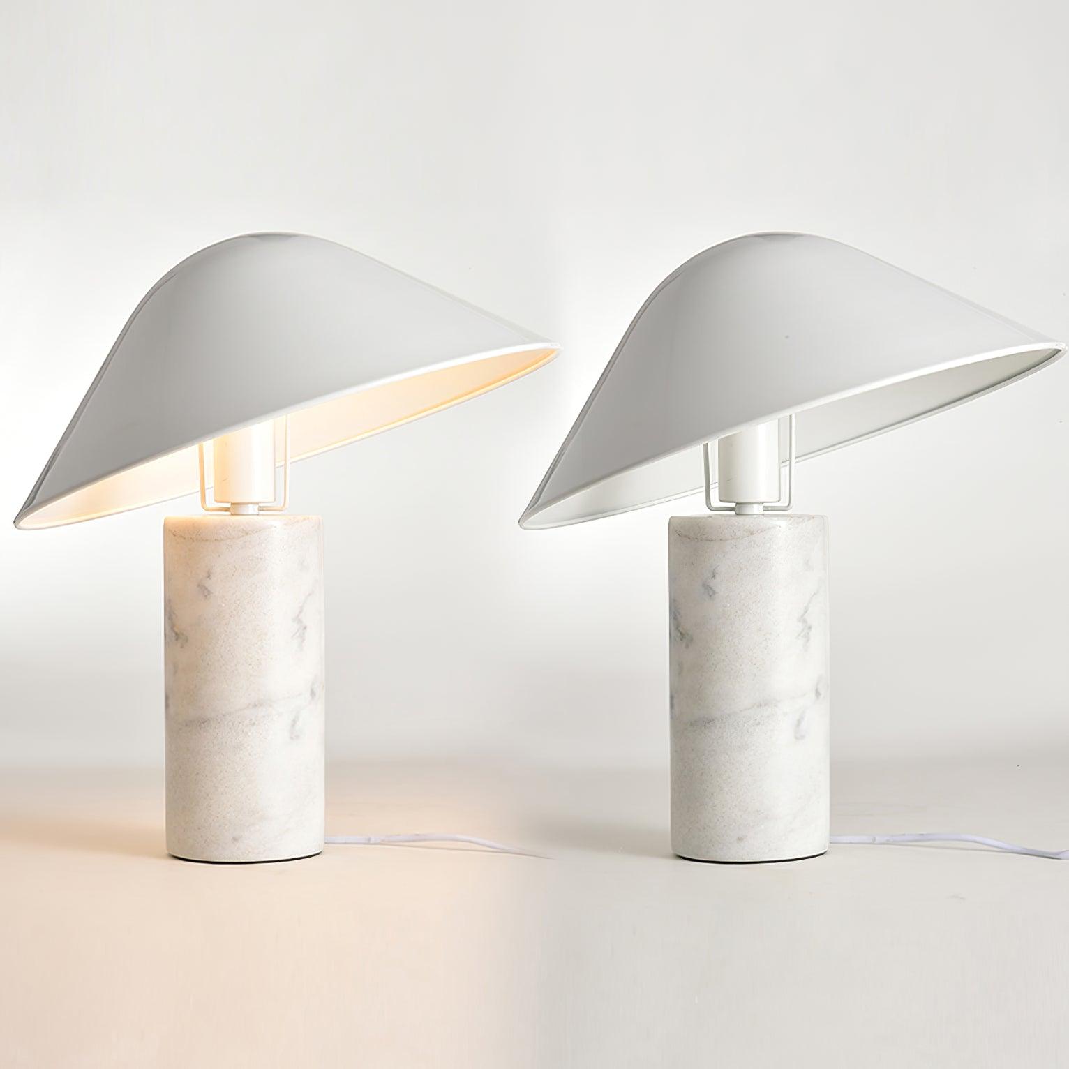 Adelaide Modern Marble Table Lamp with Metal Shade for Contemporary Bedside Lighting