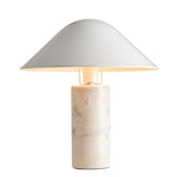 Adelaide Modern Marble Table Lamp with Metal Shade for Contemporary Bedside Lighting