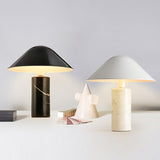 Adelaide Modern Marble Table Lamp with Metal Shade for Contemporary Bedside Lighting