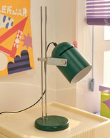 Modern Adjustable Height Metal Desk Lamp with Pivoting Head for Home Office