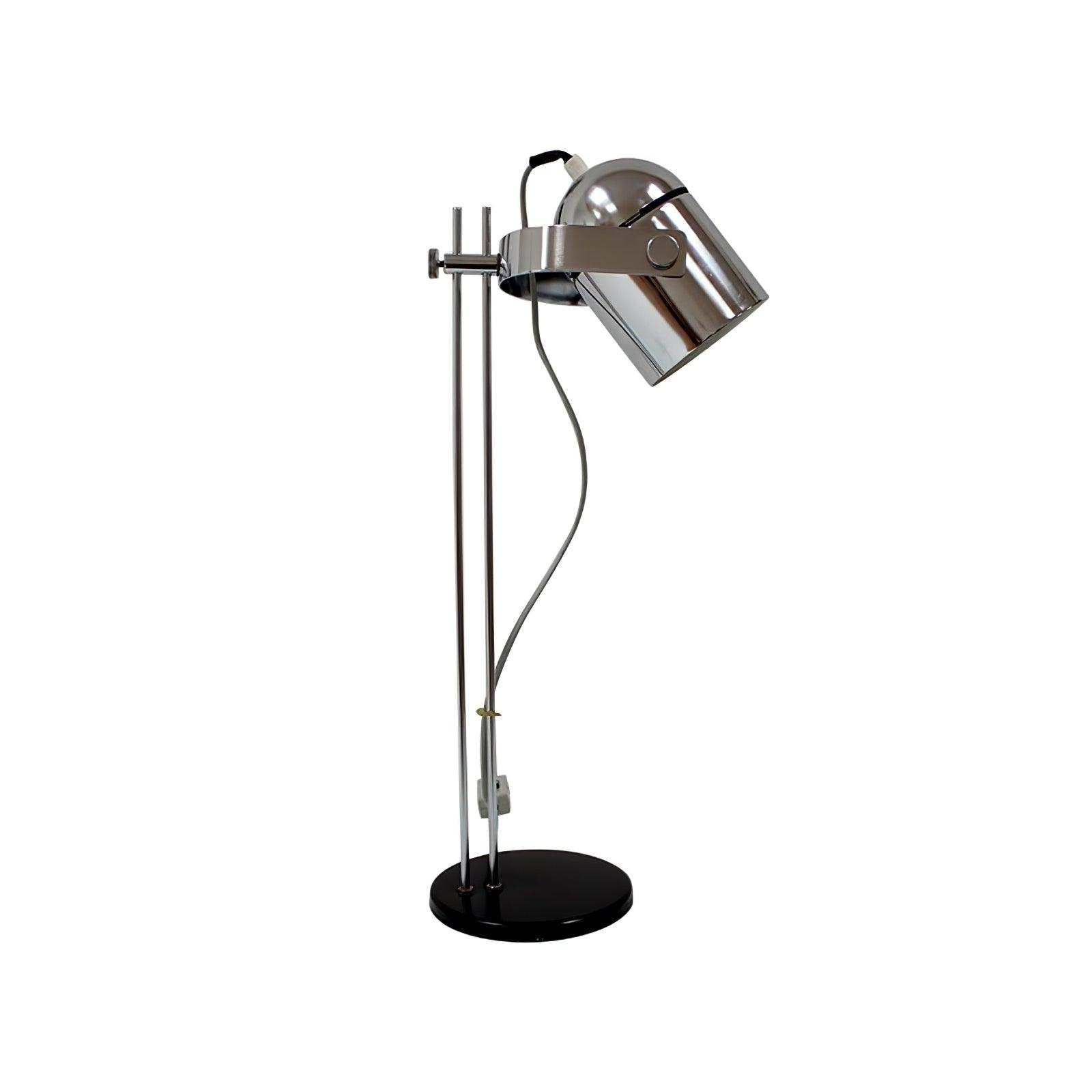 Modern Adjustable Height Metal Desk Lamp with Pivoting Head for Home Office