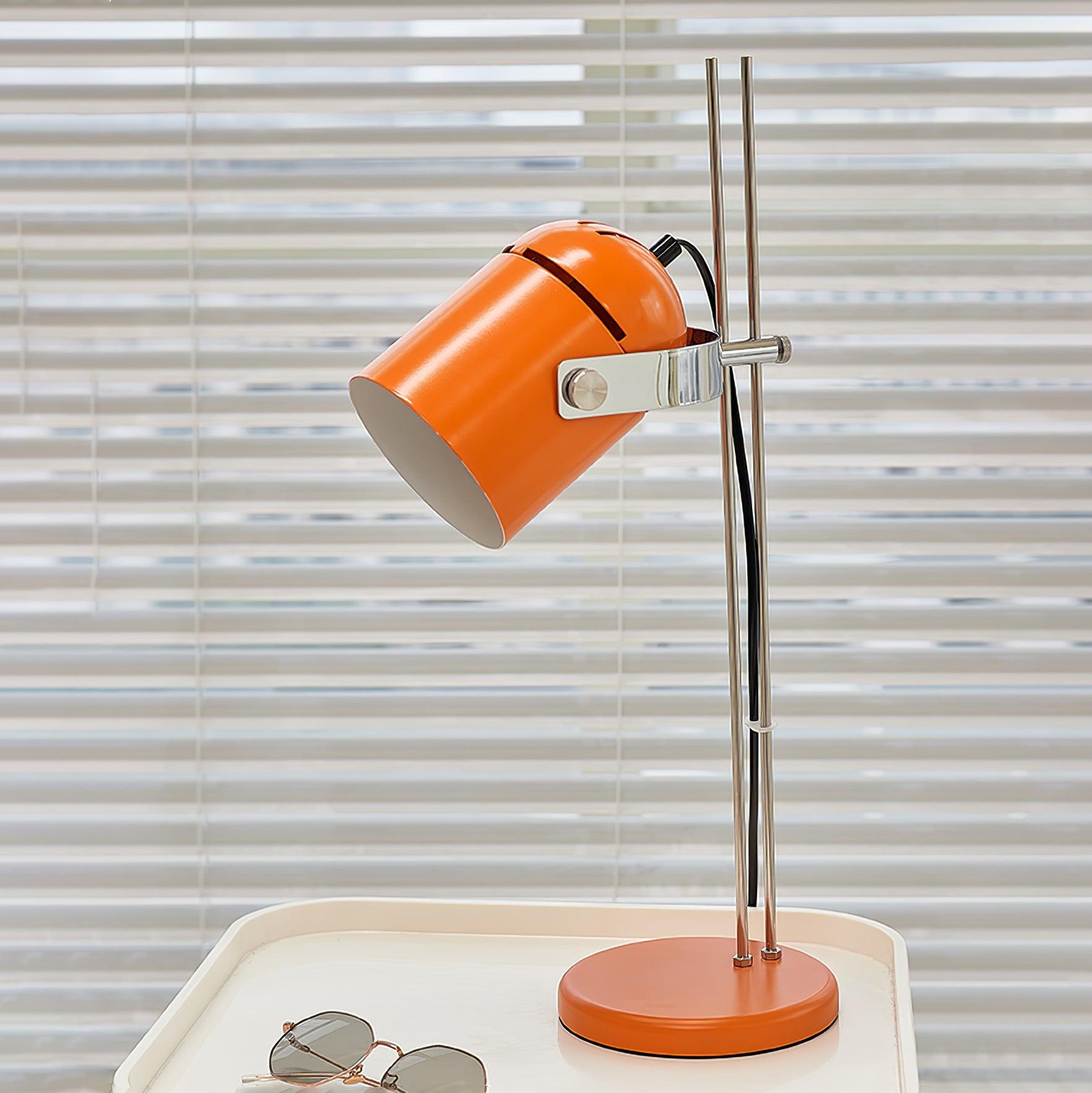 Modern Adjustable Height Metal Desk Lamp with Pivoting Head for Home Office