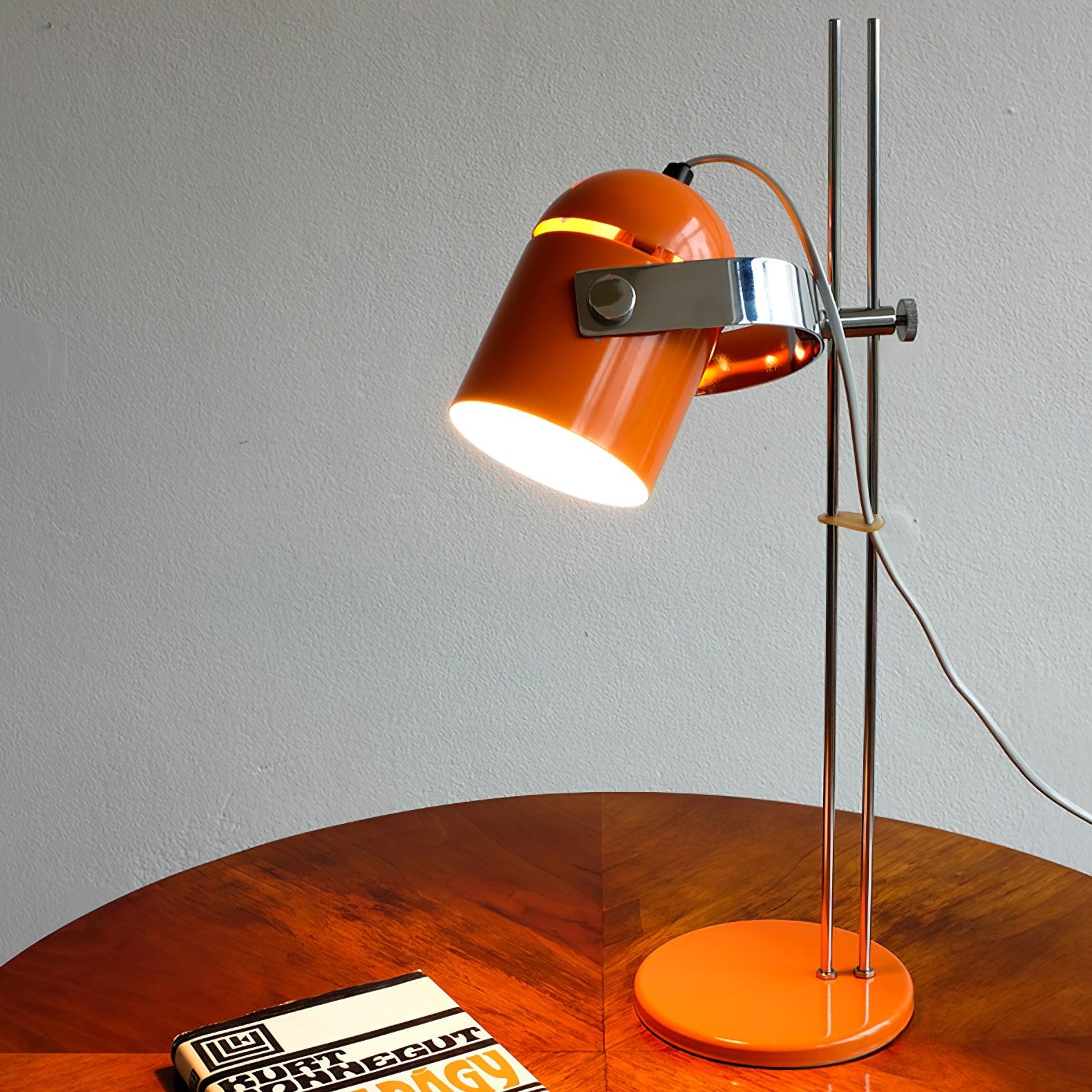 Modern Adjustable Height Metal Desk Lamp with Pivoting Head for Home Office