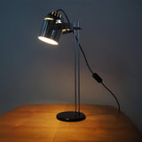 Modern Adjustable Height Metal Desk Lamp with Pivoting Head for Home Office