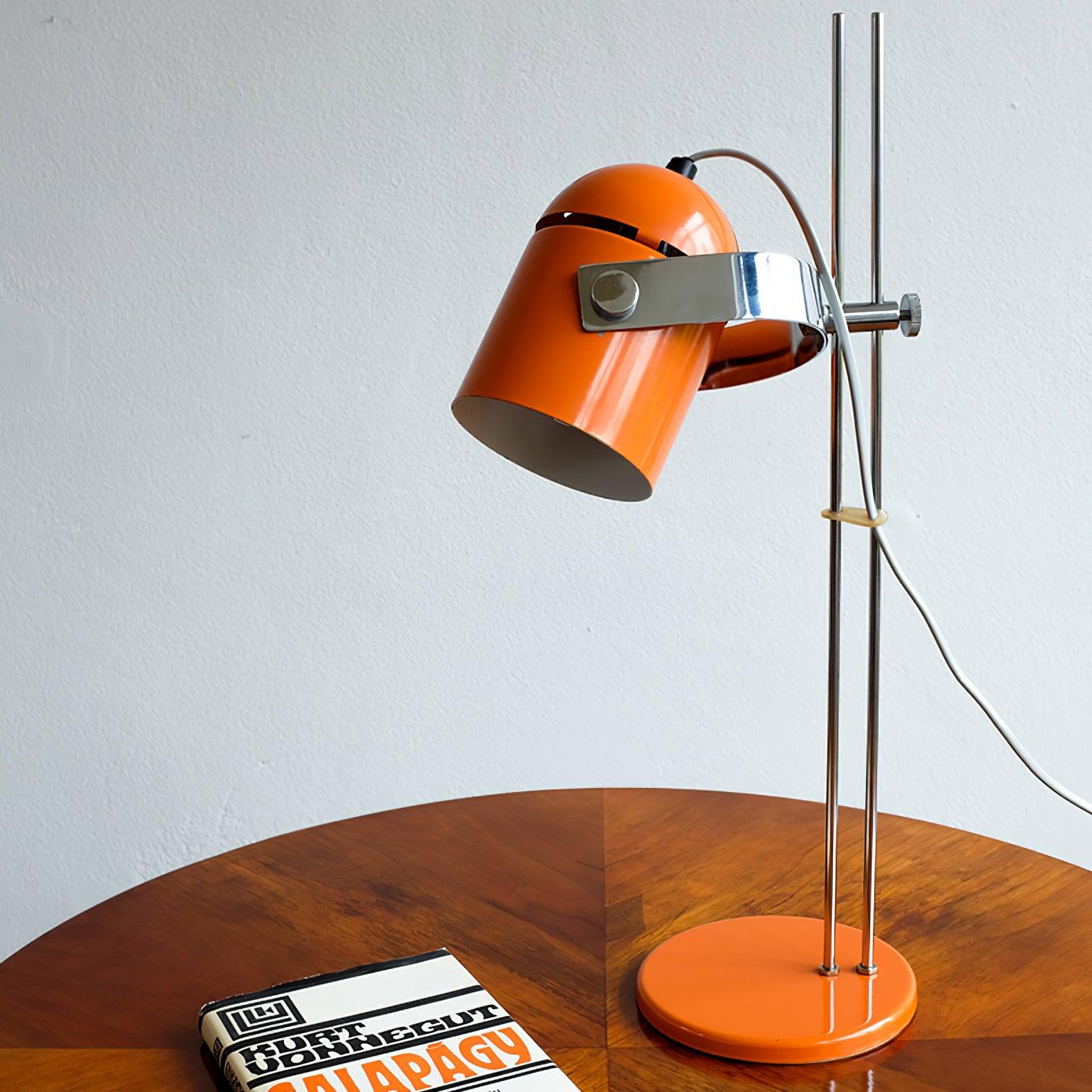 Modern Adjustable Height Metal Desk Lamp with Pivoting Head for Home Office