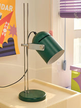 Modern Adjustable Height Metal Desk Lamp with Pivoting Head for Home Office