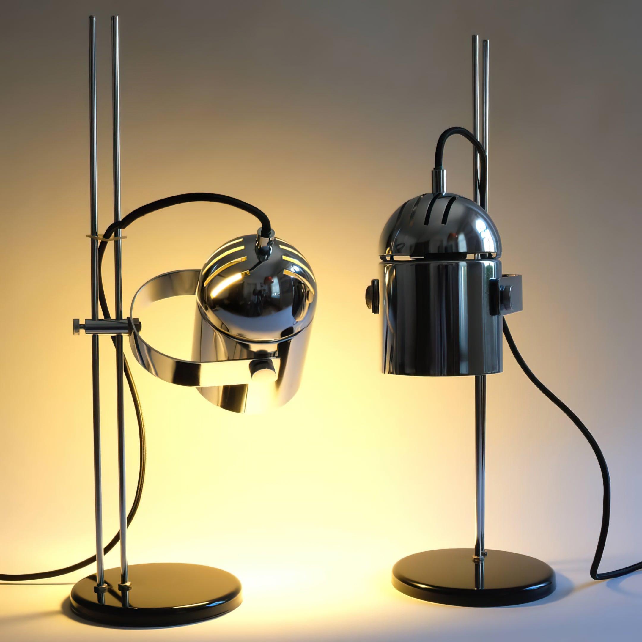 Modern Adjustable Height Metal Desk Lamp with Pivoting Head for Home Office