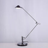 Modern Adjustable Black Metal Office Desk Lamp with LED Cone Shade