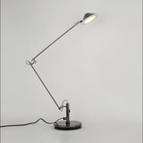 Modern Adjustable Black Metal Office Desk Lamp with LED Cone Shade