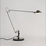 Modern Adjustable Black Metal Office Desk Lamp with LED Cone Shade