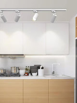 Modern Adjustable LED Track Ceiling Light with Rotatable Spotlights for Kitchen and Art Gallery