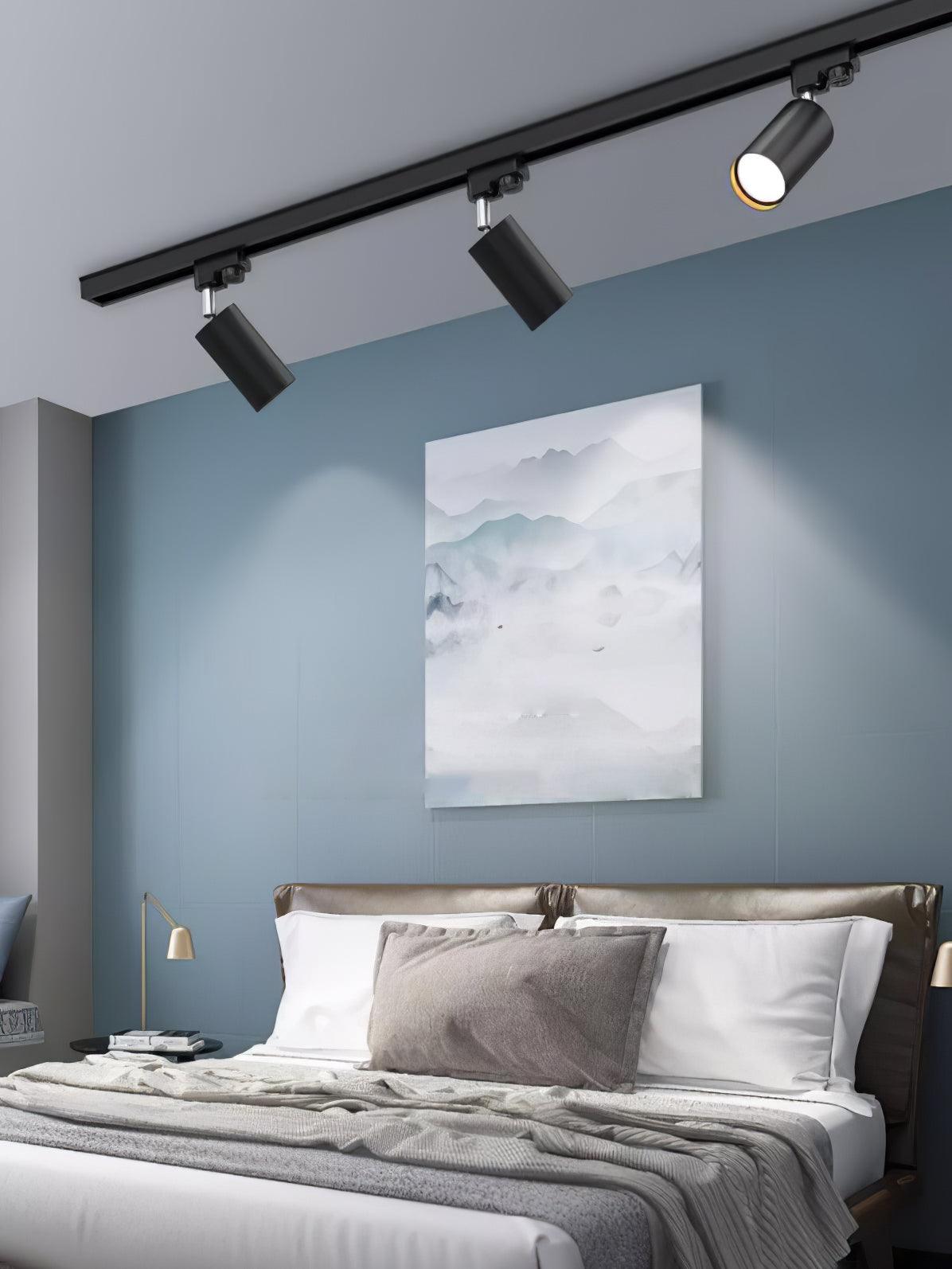 Modern Adjustable LED Track Ceiling Light with Rotatable Spotlights for Kitchen and Art Gallery