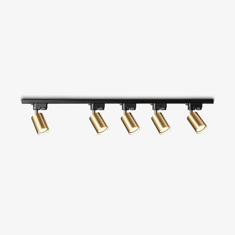Modern Adjustable LED Track Ceiling Light with Rotatable Spotlights for Kitchen and Art Gallery