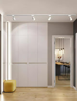 Modern Adjustable LED Track Ceiling Light with Rotatable Spotlights for Kitchen and Art Gallery