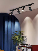Modern Adjustable LED Track Ceiling Light with Rotatable Spotlights for Kitchen and Art Gallery