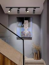 Modern Adjustable LED Track Ceiling Light with Rotatable Spotlights for Kitchen and Art Gallery