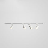 Modern Adjustable LED Track Ceiling Light with Rotatable Spotlights for Kitchen and Art Gallery