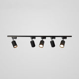 Modern Adjustable LED Track Ceiling Light with Rotatable Spotlights for Kitchen and Art Gallery