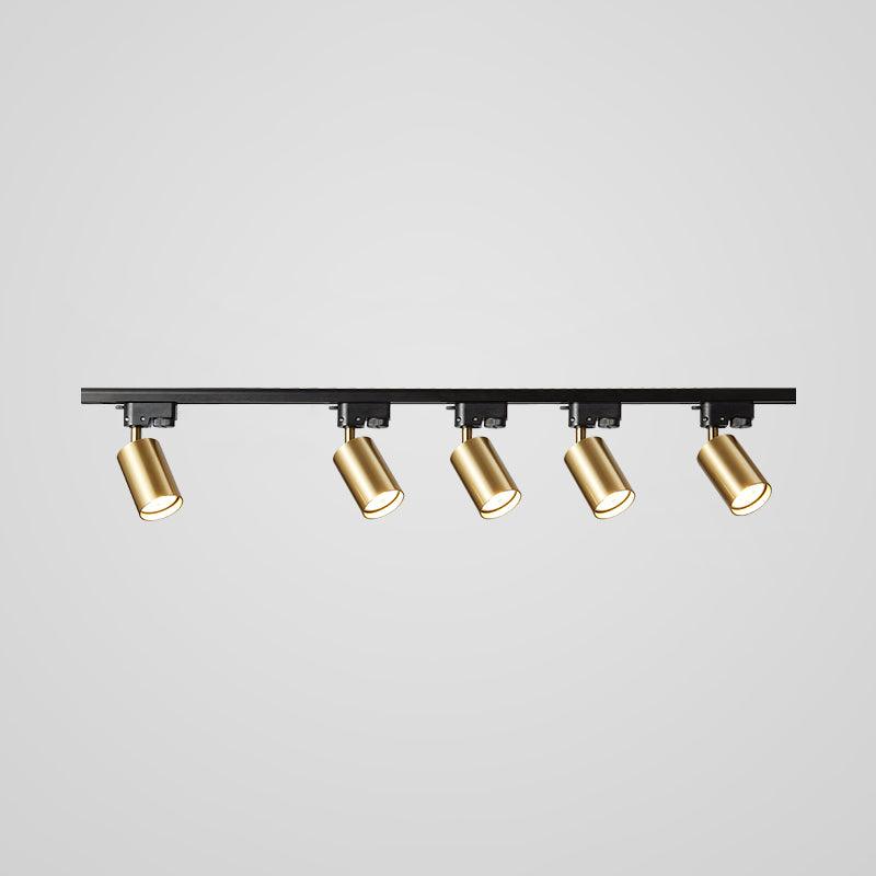 Modern Adjustable LED Track Ceiling Light with Rotatable Spotlights for Kitchen and Art Gallery