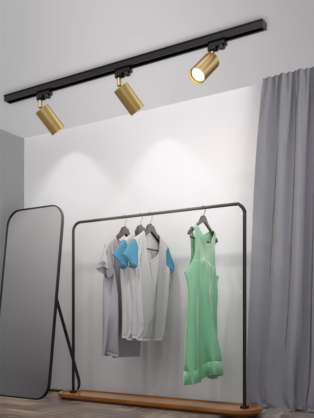Modern Adjustable LED Track Ceiling Light with Rotatable Spotlights for Kitchen and Art Gallery