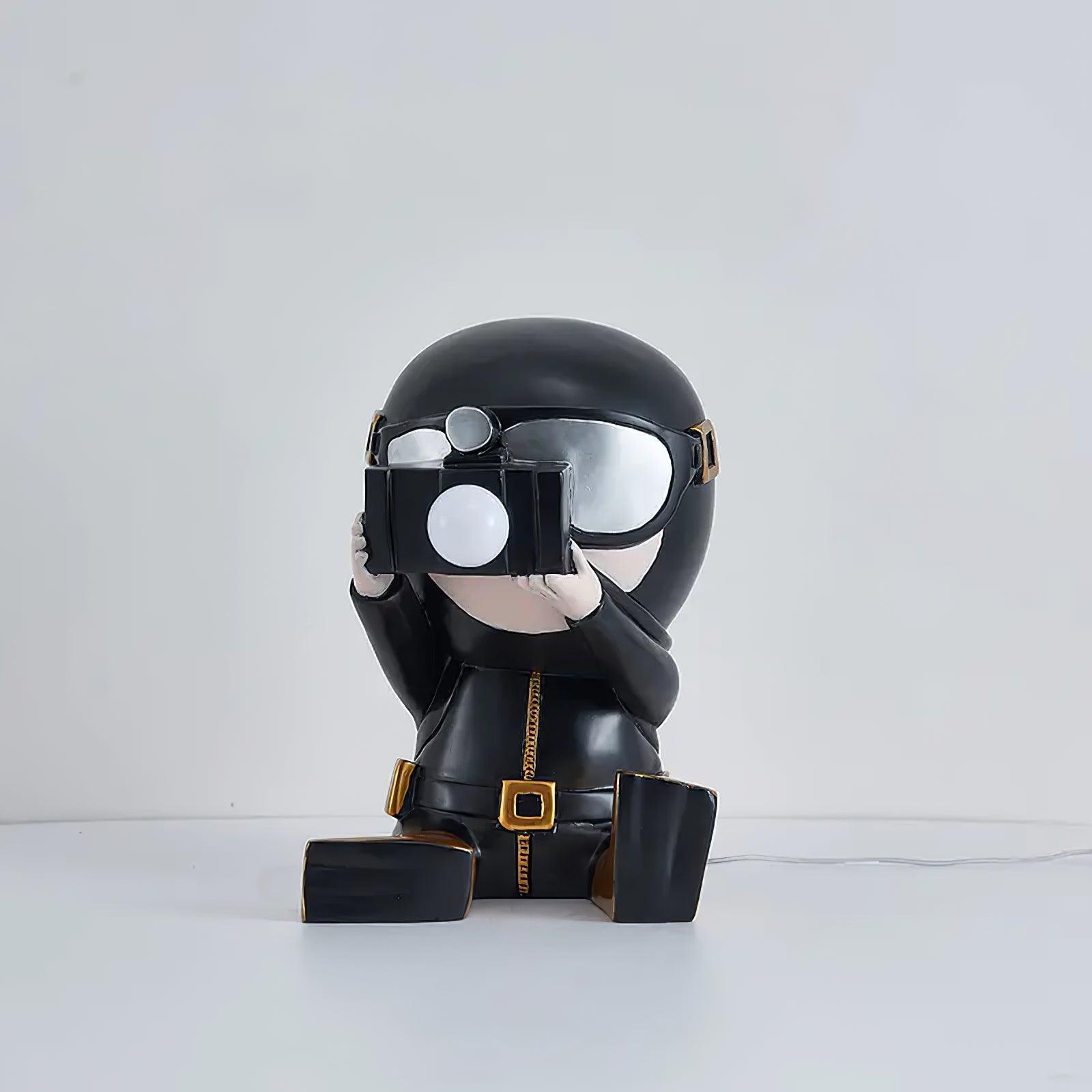Modern Resin Adventurer Table Lamp Decorative Character Bedside Lighting for Bedrooms