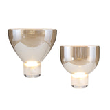 Modern Glass Cone Diffuser Table Lamp Elegant Ambient Desk Lighting for Bedroom and Living Room