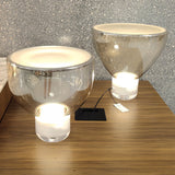 Modern Glass Cone Diffuser Table Lamp Elegant Ambient Desk Lighting for Bedroom and Living Room