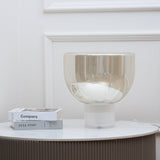 Modern Glass Cone Diffuser Table Lamp Elegant Ambient Desk Lighting for Bedroom and Living Room