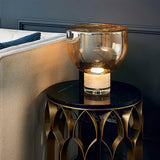 Modern Glass Cone Diffuser Table Lamp Elegant Ambient Desk Lighting for Bedroom and Living Room