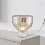 Modern Glass Cone Diffuser Table Lamp Elegant Ambient Desk Lighting for Bedroom and Living Room