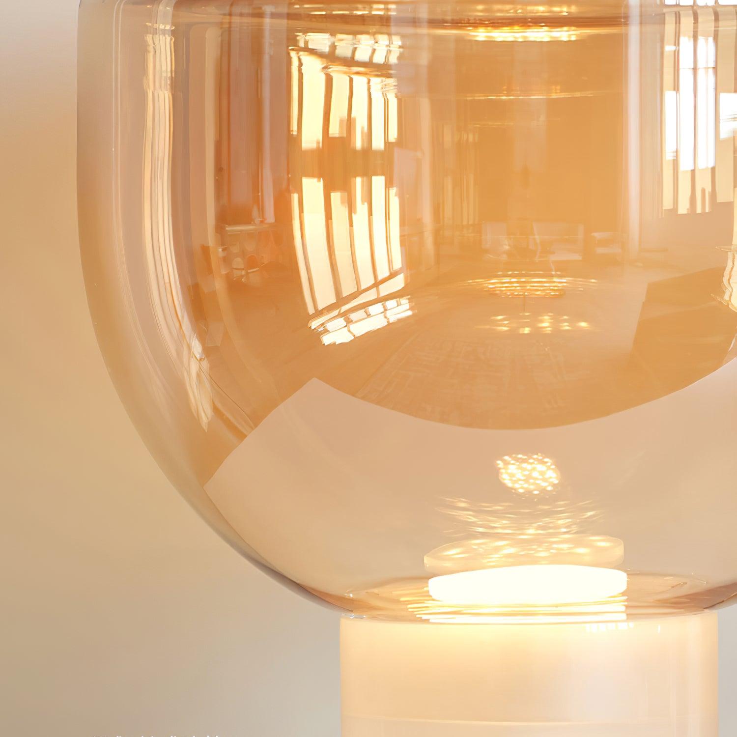 Modern Glass Cone Diffuser Table Lamp Elegant Ambient Desk Lighting for Bedroom and Living Room
