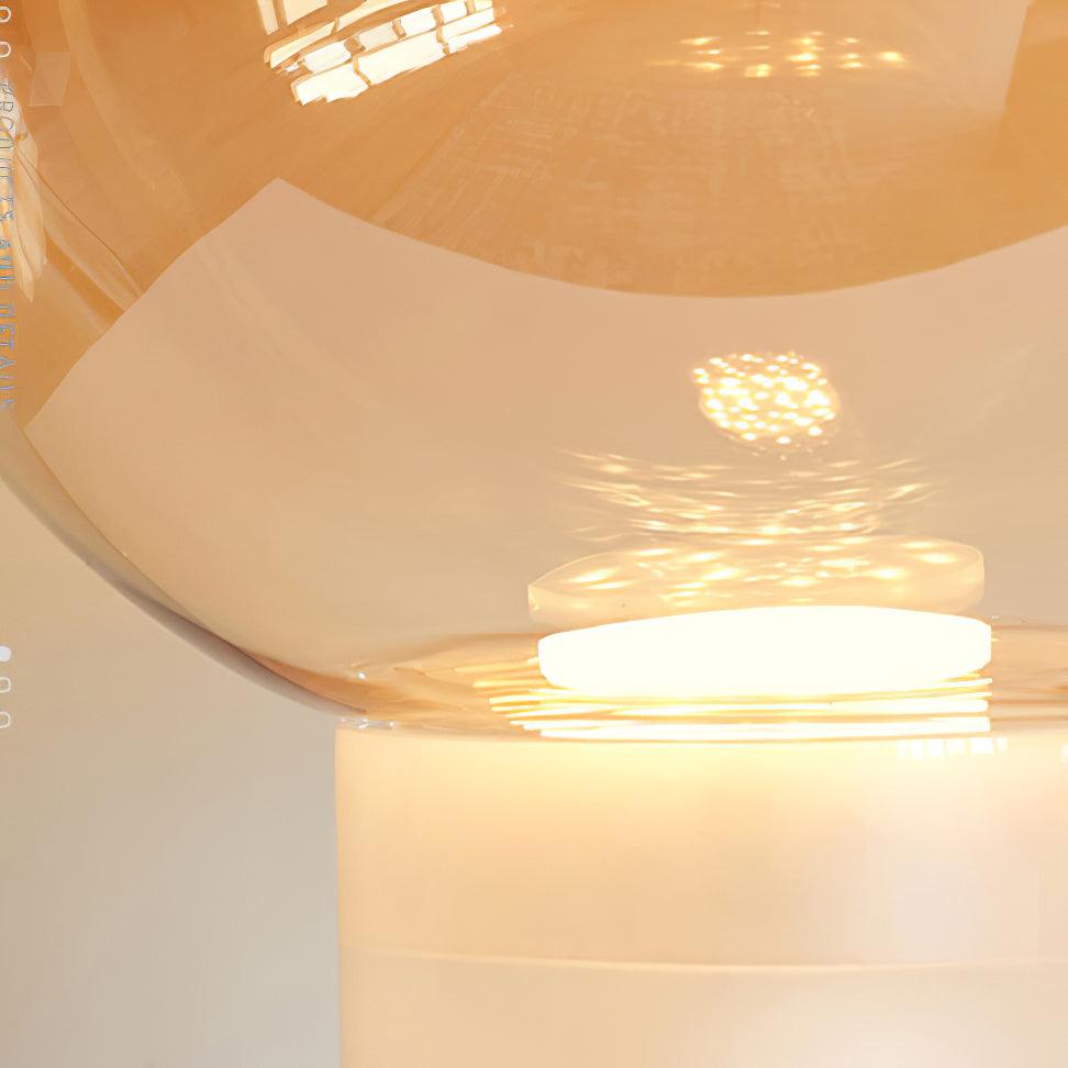 Modern Glass Cone Diffuser Table Lamp Elegant Ambient Desk Lighting for Bedroom and Living Room