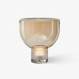 Modern Glass Cone Diffuser Table Lamp Elegant Ambient Desk Lighting for Bedroom and Living Room