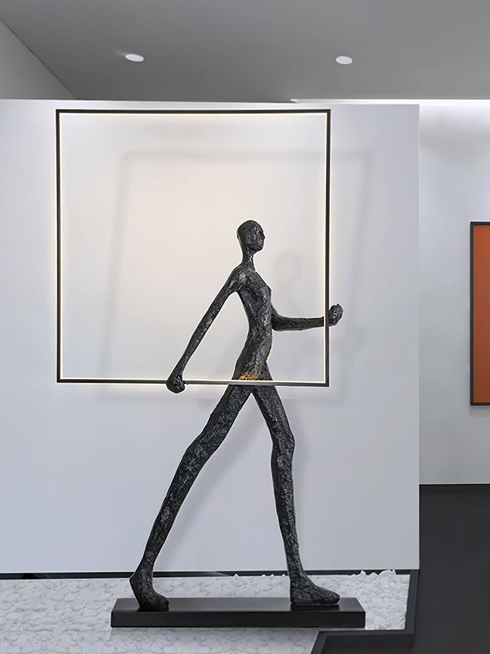 Aeon Sculpture Minimalist Art Floor Lamp Modern Tall LED Standing Light for Home Decor
