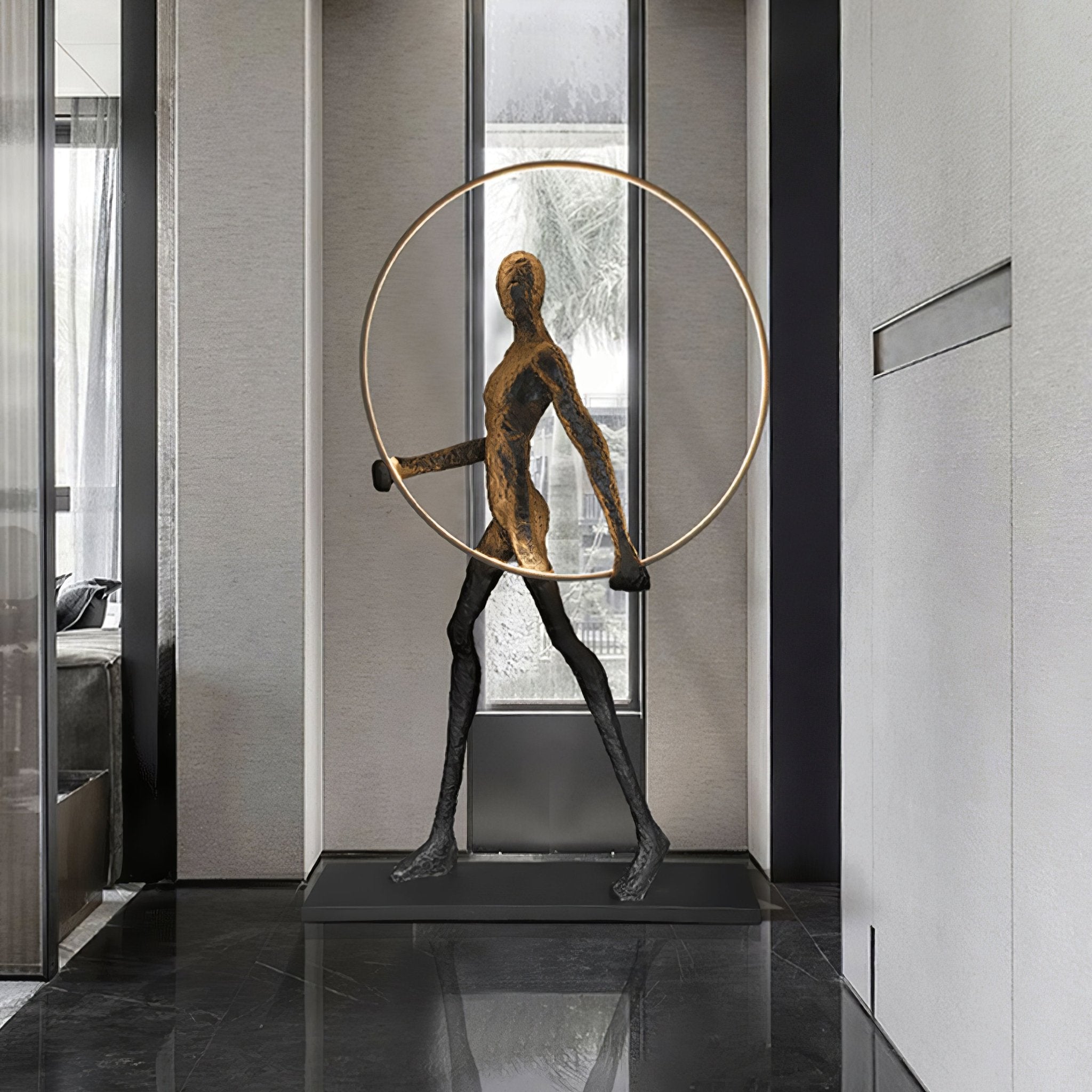 Aeon Sculpture Minimalist Art Floor Lamp Modern Tall LED Standing Light for Home Decor