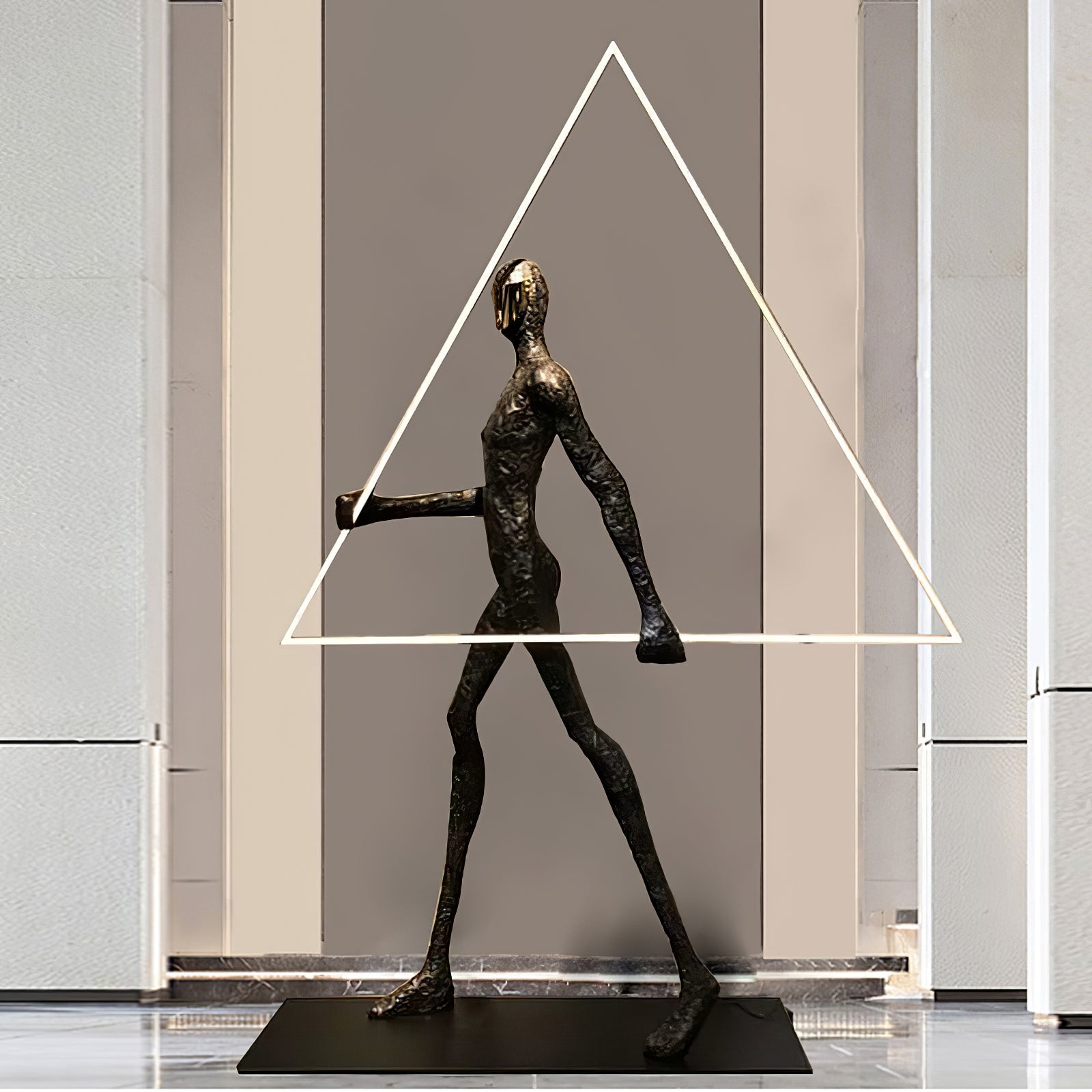 Aeon Sculpture Minimalist Art Floor Lamp Modern Tall LED Standing Light for Home Decor