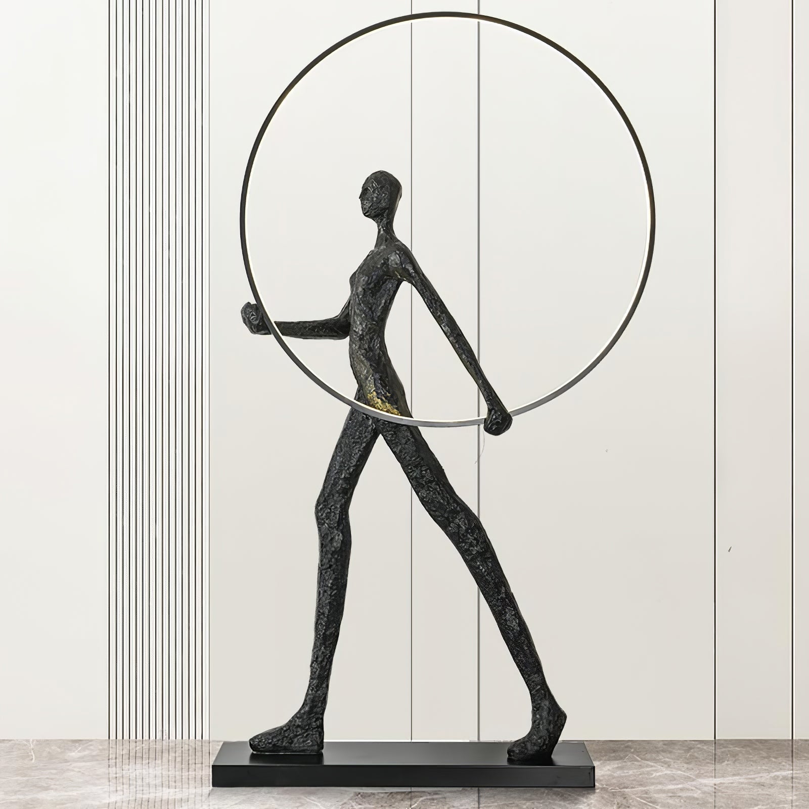 Aeon Sculpture Minimalist Art Floor Lamp Modern Tall LED Standing Light for Home Decor