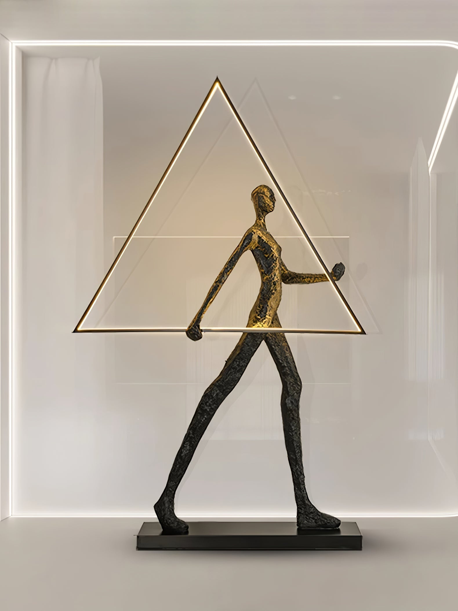 Aeon Sculpture Minimalist Art Floor Lamp Modern Tall LED Standing Light for Home Decor