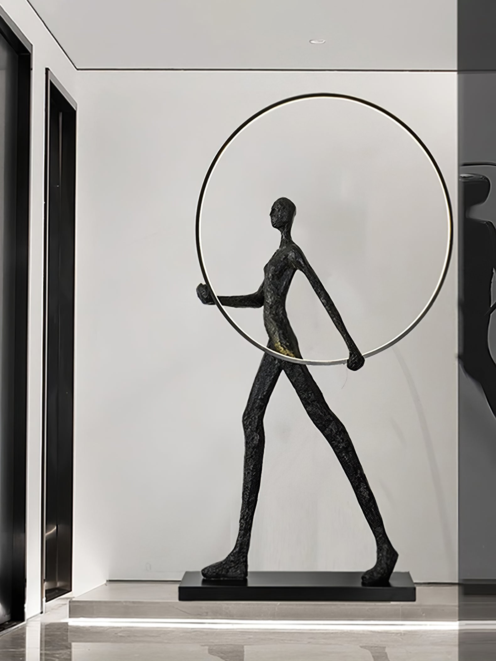 Aeon Sculpture Minimalist Art Floor Lamp Modern Tall LED Standing Light for Home Decor